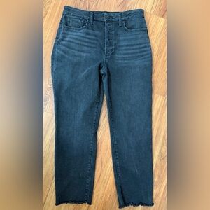 Joe’s Black The OG Straight Ankle Avery Woman’s Jeans Size 30 Raw Hem Button Fly
